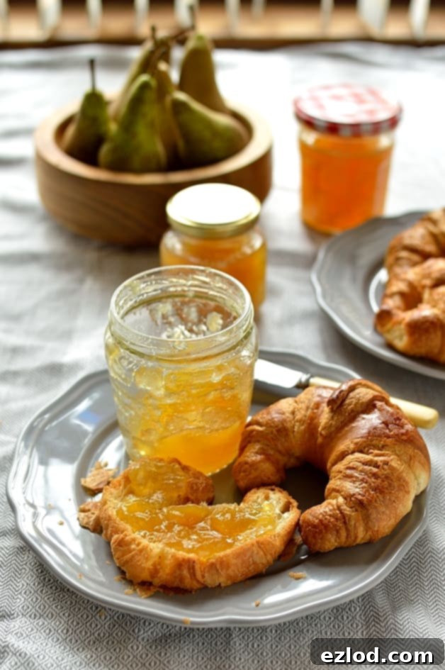 Small Batch Pear Ginger Jam 5 Pear and ginger jam - small batch, no added pectin, this jam makes a great Christmas gift.