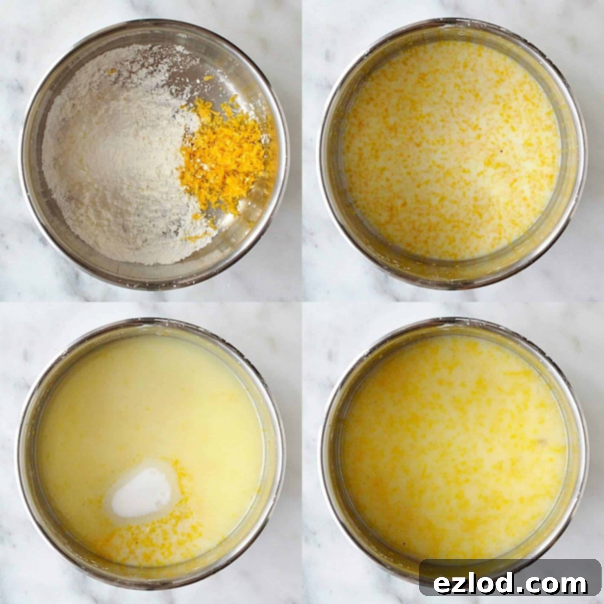 Zesty Plant-Based Lemon Cream 7 Step-by-step image of whisking cornflour and water to form a smooth paste for vegan lemon curd. This ensures a lump-free, creamy consistency for the egg-free spread.