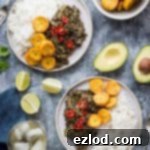 Aromatic Caribbean Medley with Coconut Rice and Sweet Plantain 5 Spiced black beans and callaloo with coconut rice and plantain - beans and greens is a super quick, simple and healthy vegan meal that tastes great and is perfect for #MeatFreeMondays! #vegan #plantbased #healthy #Jamaican