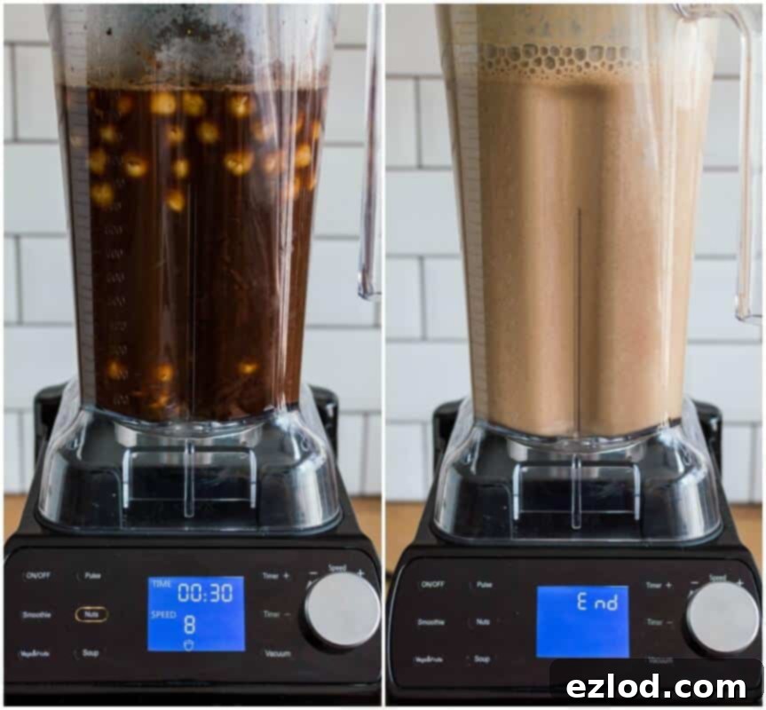 Froothie Optimum Vac2 Blender Review: Velvet Smooth Mocha Hazelnut Milk 11 mocha hazelnut milk step 4