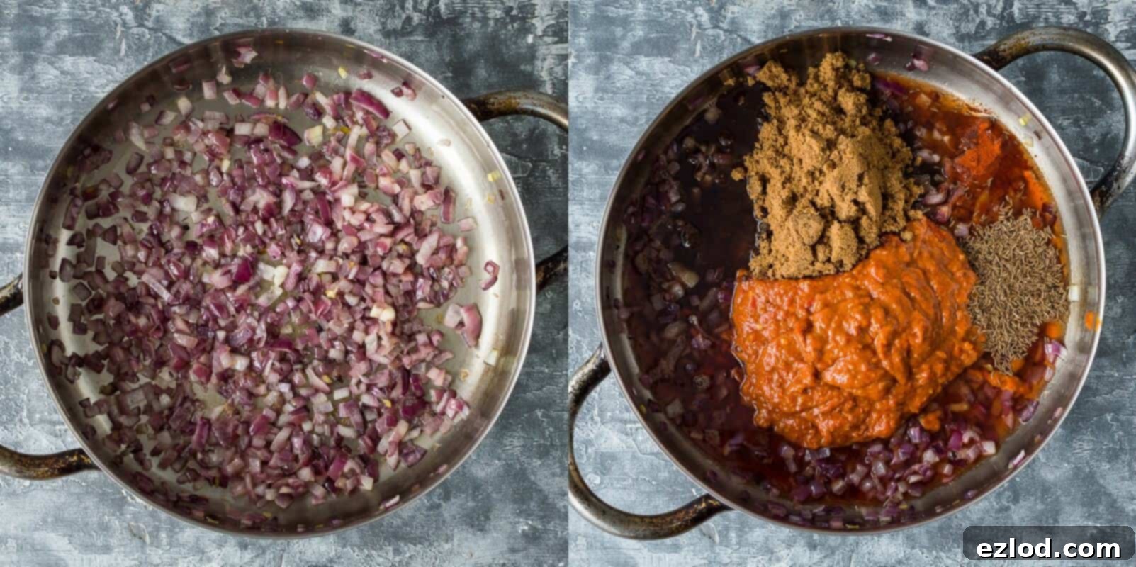 Hummus Bowl with Crispy North African Chickpeas and Fiery Caraway Jam 13 tomato, chilli and caraway jam step 2