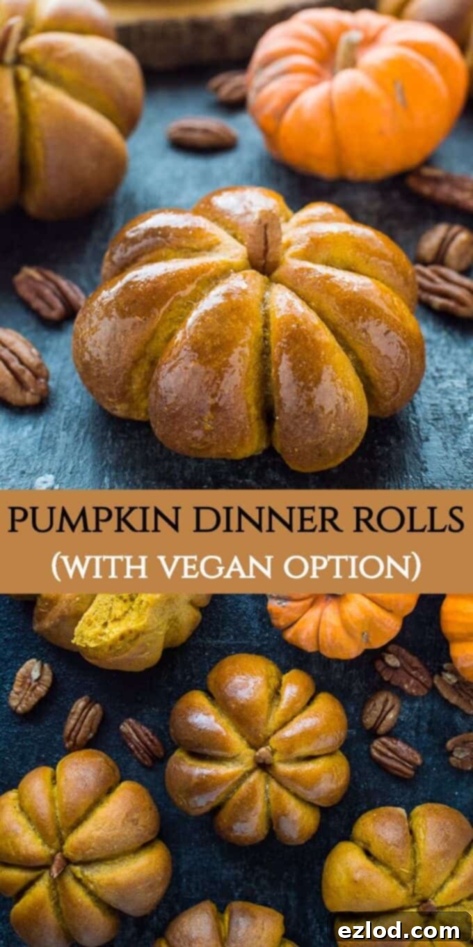 Pumpkin bread rolls - these cute little pumpkin flavoured dinner rolls are easier to make than you might think and the perfect centrepiece for an Autumn celebration! #pumpkin #dinnerrolls #bread #baking #veganbaking #veganbread img 7993 15