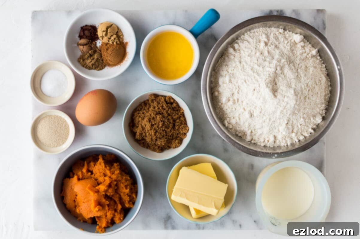 Spiced Pumpkin Bread Rolls 5 pumpkin bread rolls ingredients