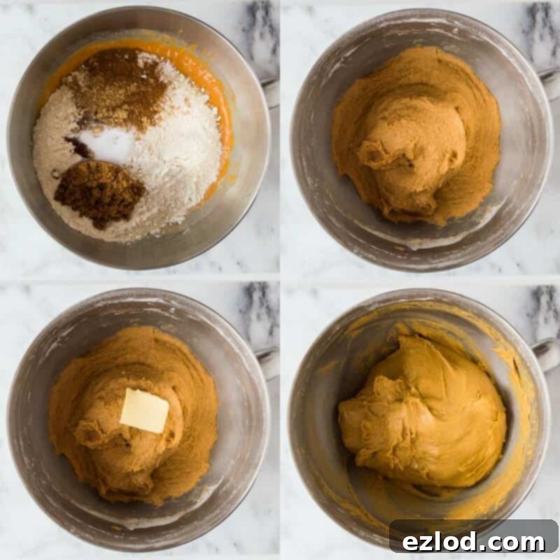 Spiced Pumpkin Bread Rolls 7 pumpkin dinner rolls step 2