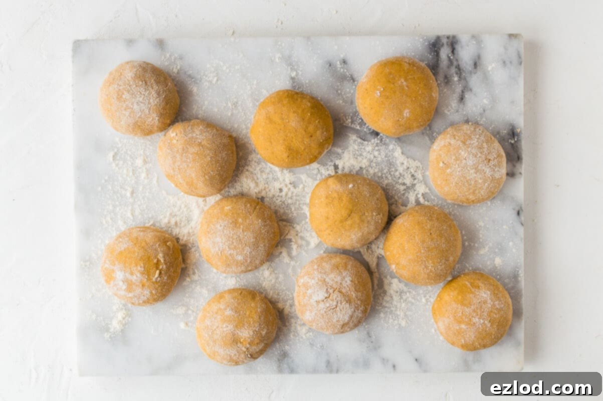 Spiced Pumpkin Bread Rolls 9 pumpkin dinner rolls step 4
