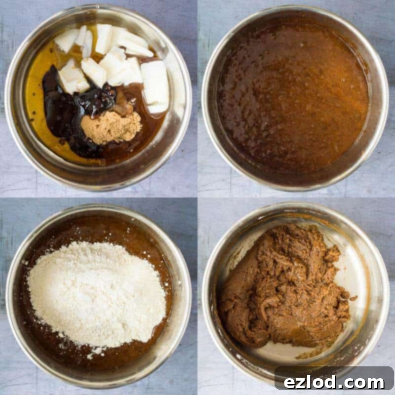 Plant-Based Graveyard Halloween Treats 6 Step 1 - making the gingerbread dough.