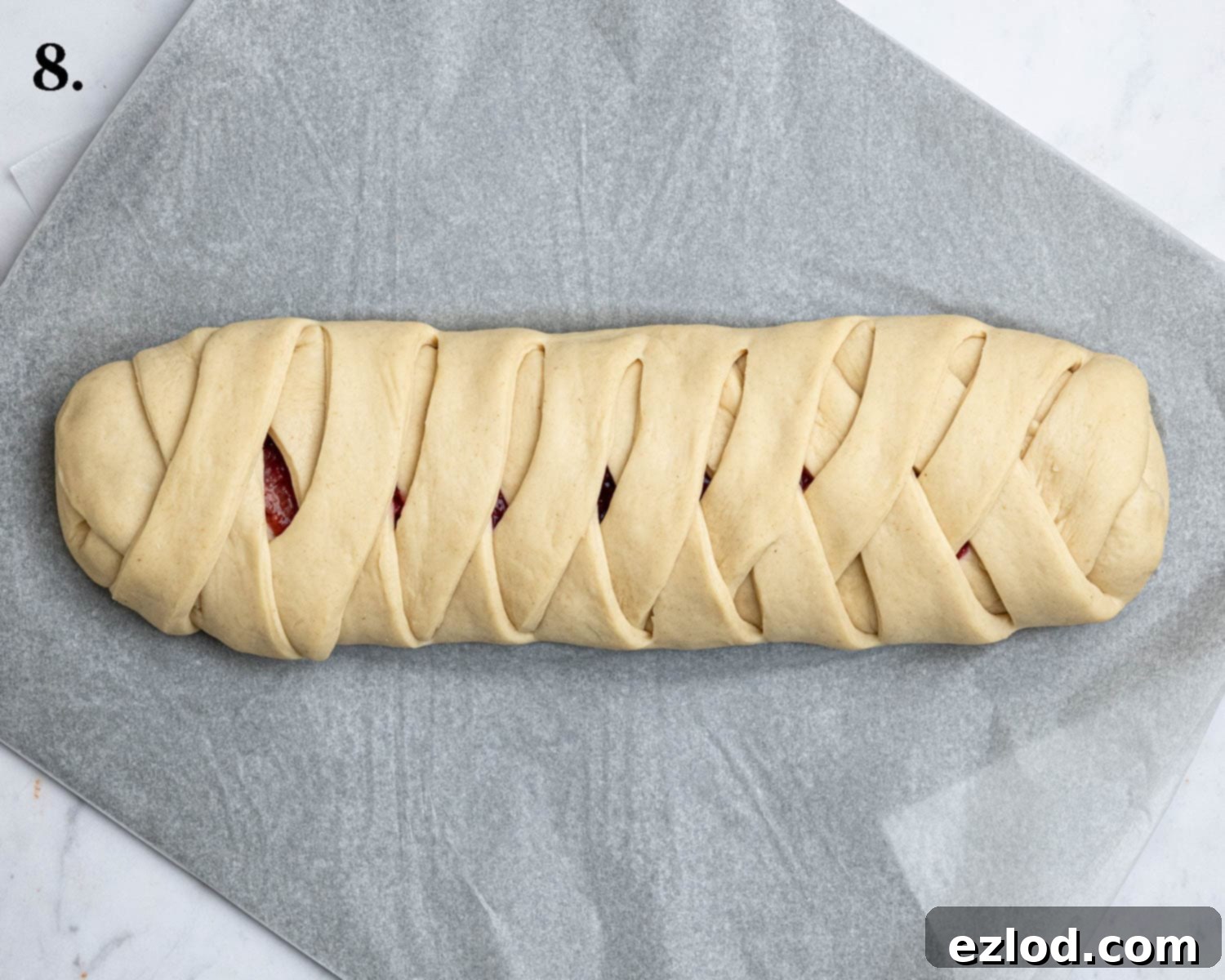 Vegan Plum Marzipan Delight 12 Step 8, the risen dough.