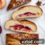 Vegan Plum Marzipan Delight 16 Close up of the sliced loaf.