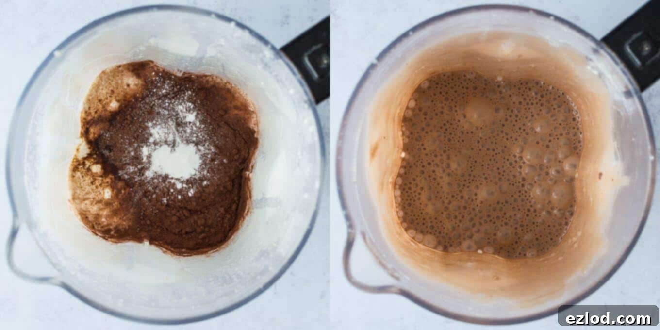 Velvety Vegan Chocolate Decadence 3 Step 2 - blending the ingredients
