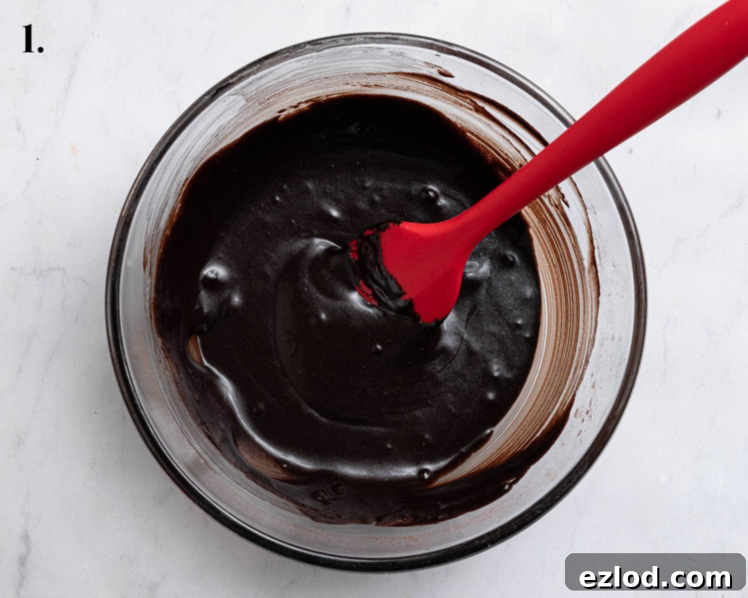 Step 1, the wet ingredients in a bowl.