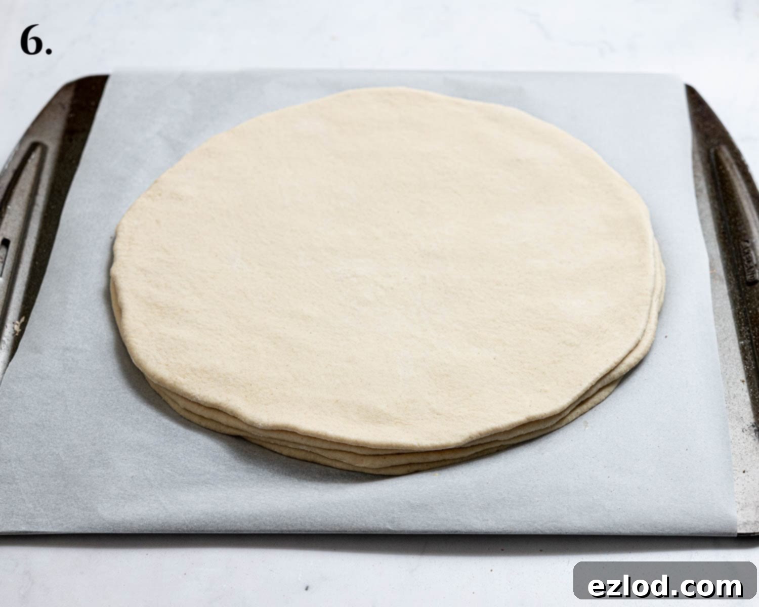 Vegan Cinnamon Star Bread 10 Step 6, the stacked circles of dough.