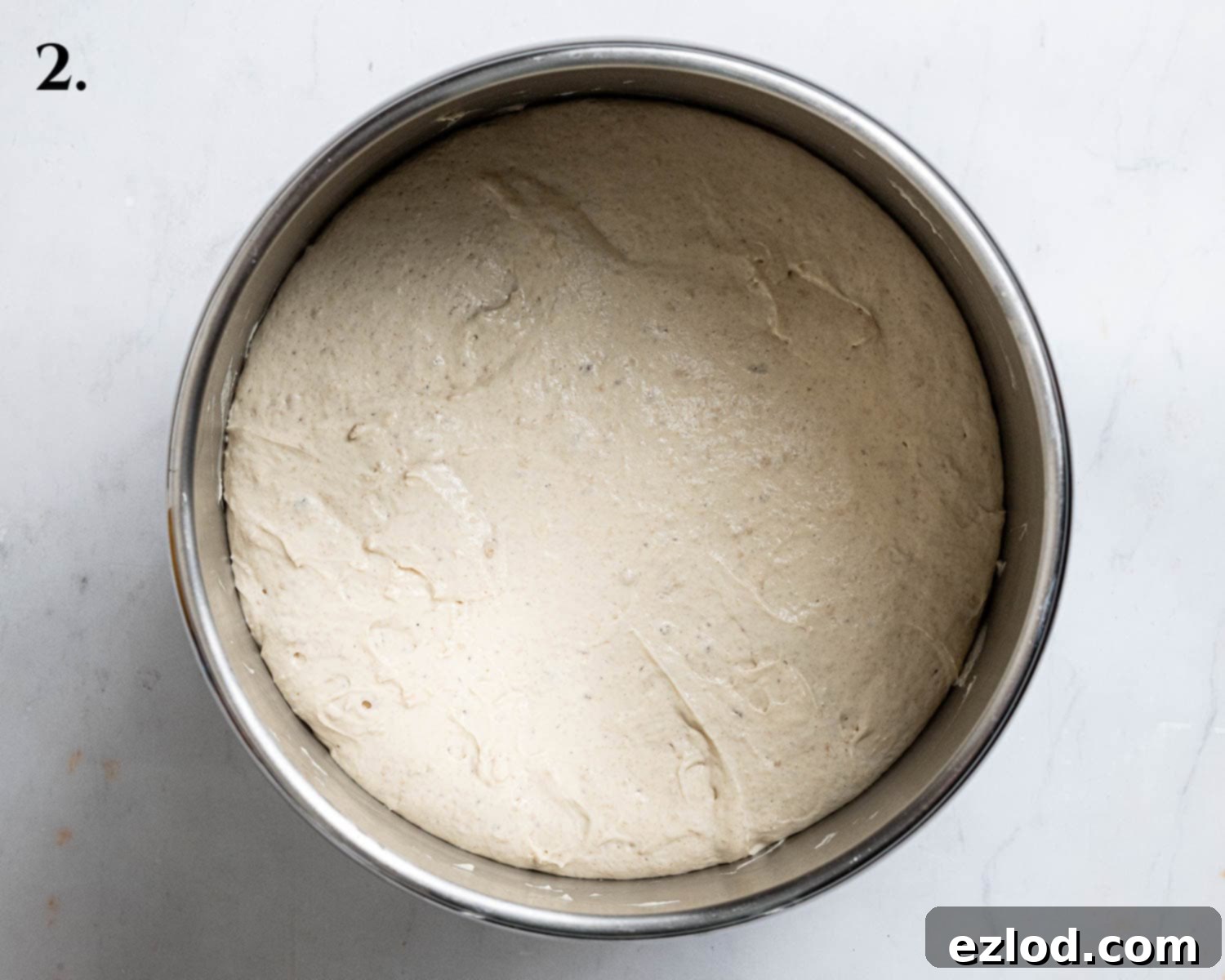 Step 2, the first dough after rising.