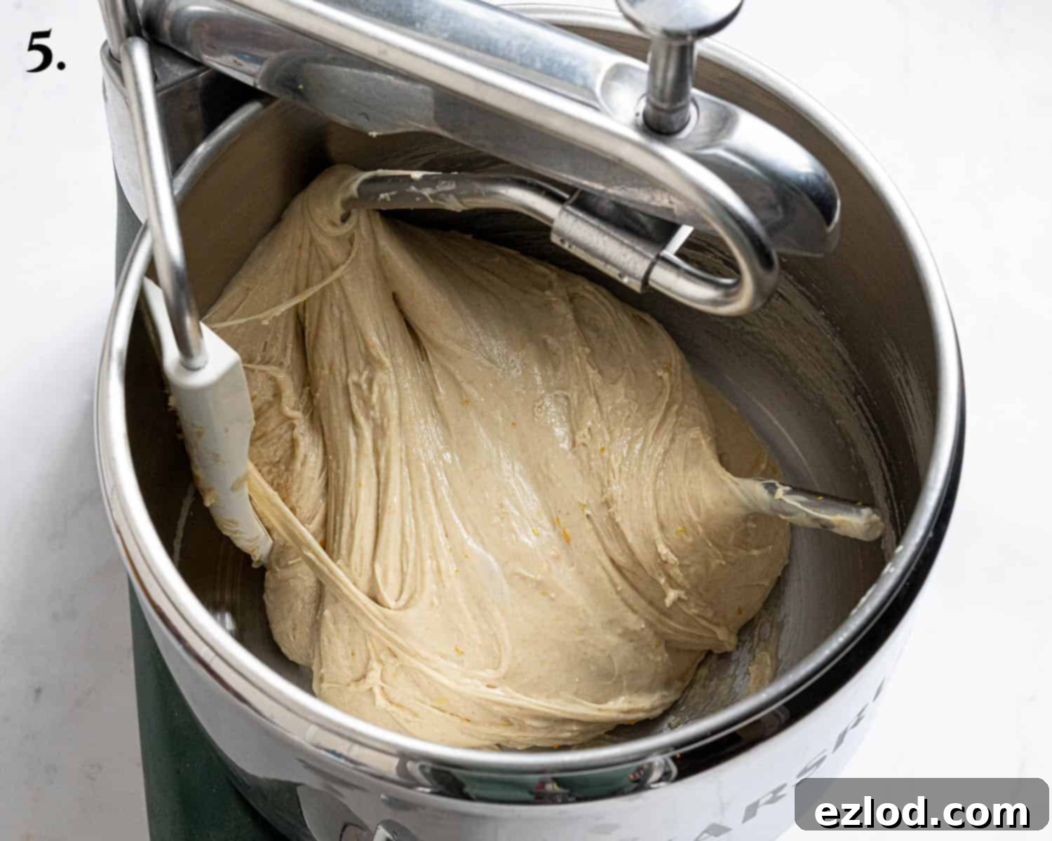 Step 5, the dough with the butter kneaded in.
