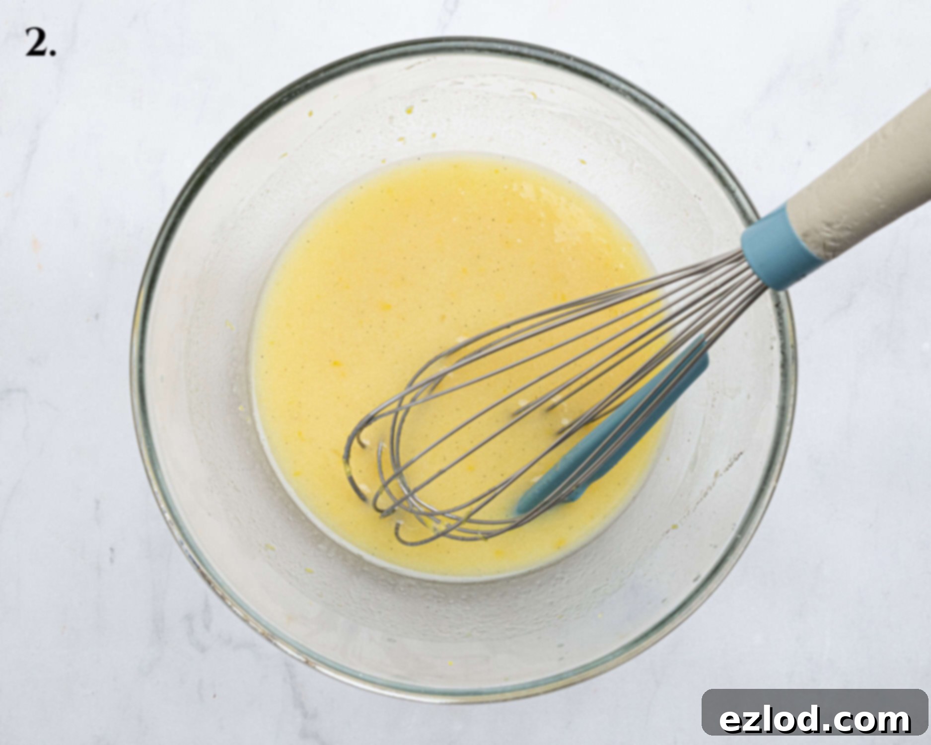 Vegan Microwave Syrup Pudding 6 Step 2, the wet ingredients in a bowl.