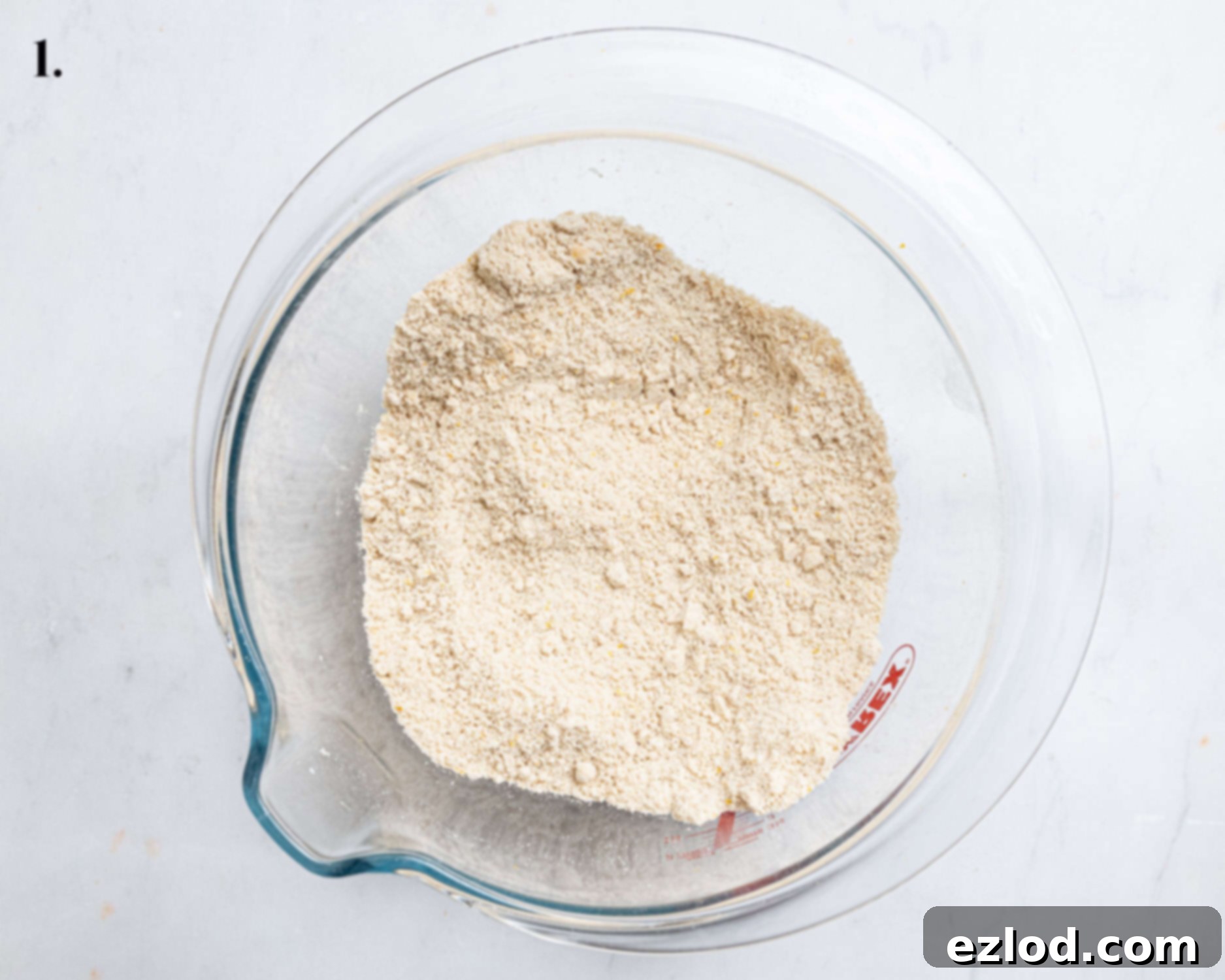 Dry ingredients with butter rubbed in.