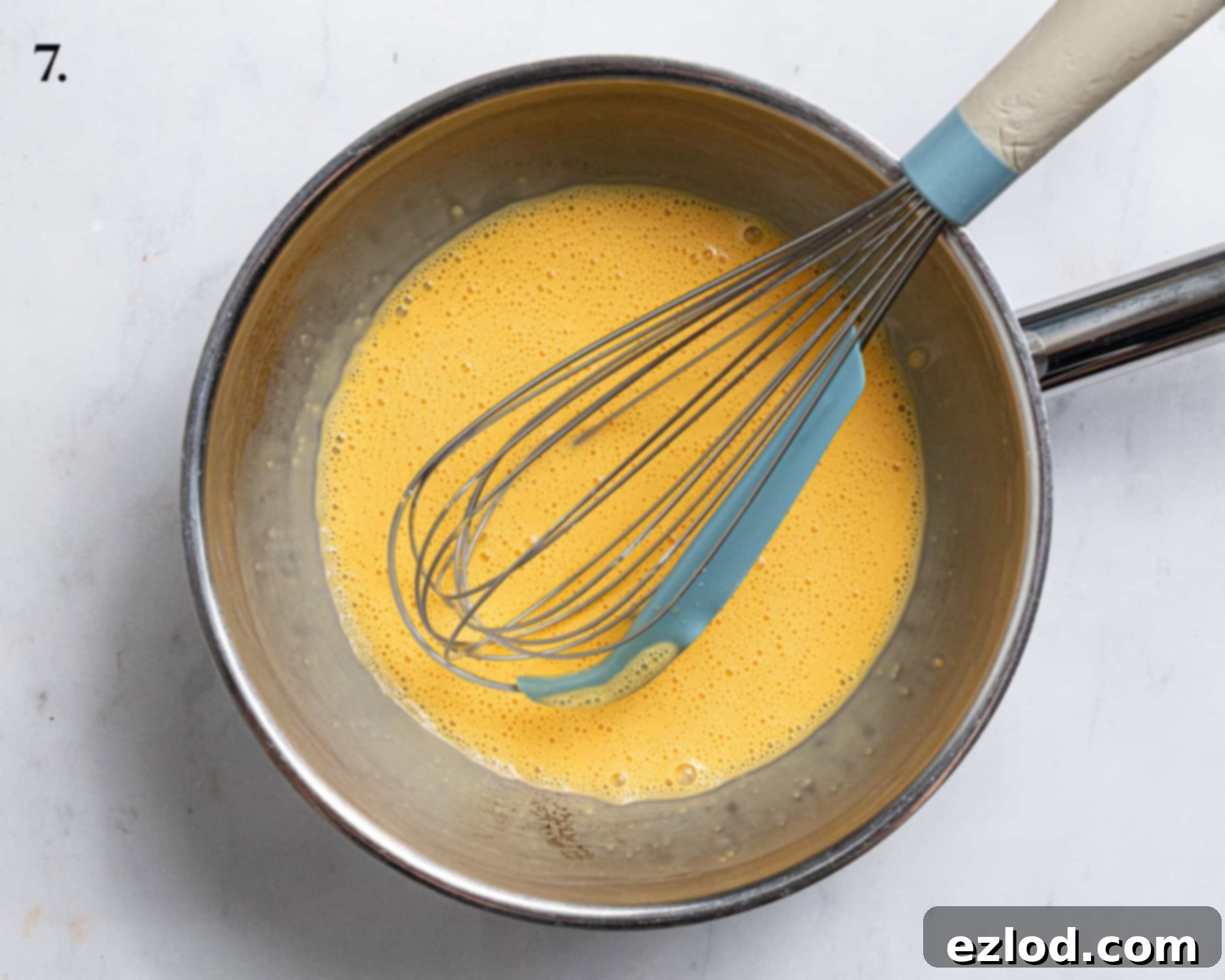 Custard powder mixed with milk