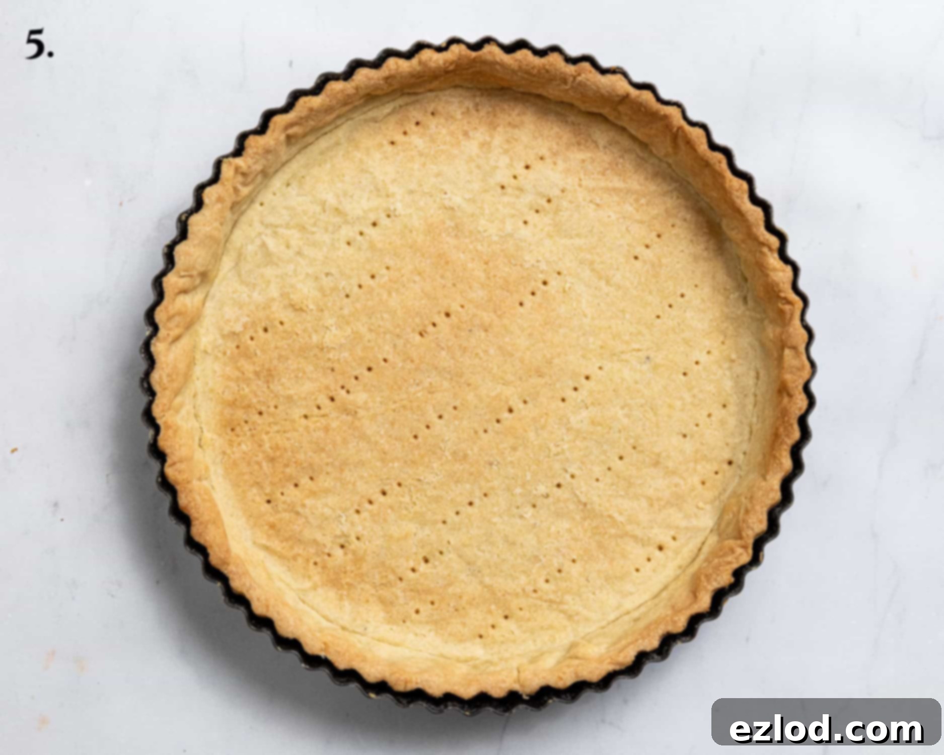 Blind baked pastry case